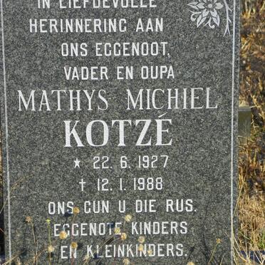 KOTZE Mathys Michiel 1927-1988