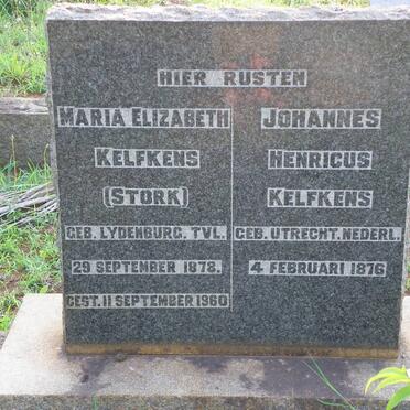 KELFKENS Johannes Henricus 1876- &amp; Maria Elizabeth STORK 1878-1960