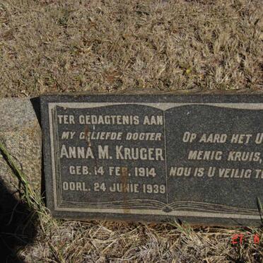 KRUGER Anna M. 1914-1939