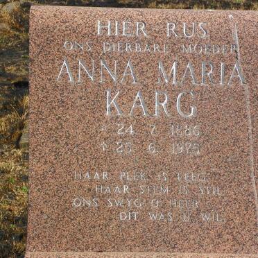 KARG Anna Maria 1886-1975