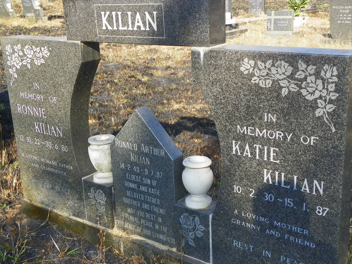 KILIAN Ronnie 1922-1980 &amp; Katie 1930-1987 :: KILIAN Ronald Arthur 1949-1997
