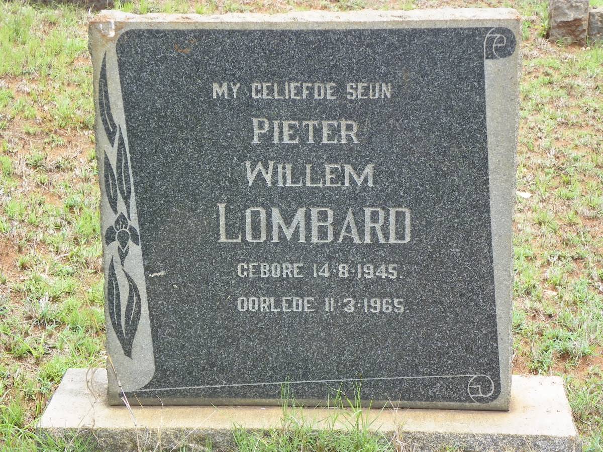 LOMBARD Pieter Willem 1945-1965