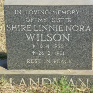 LANDMAN Shire Linnie Nora, WILSON 1956-1981