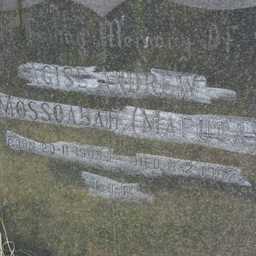 MOSSOABAH Agise Andrew 1903-1962