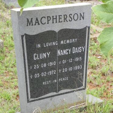 MACPHERSON Cluny 1910-1972 &amp; Nancy Daisy 1915-1993