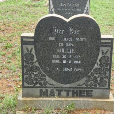 MATTHEE Willie 1917-1968