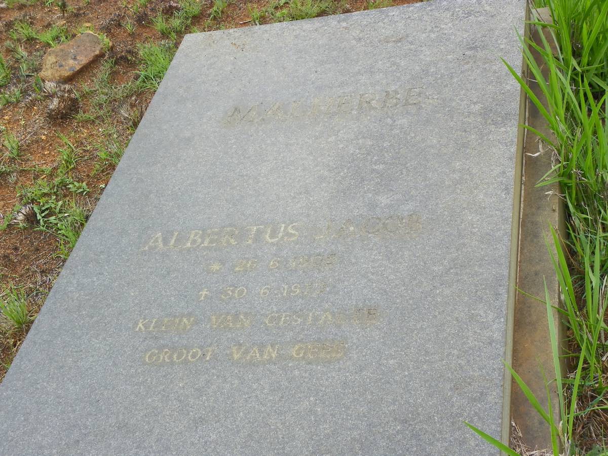 MALHERBE Albertus Jacob 1905-1973