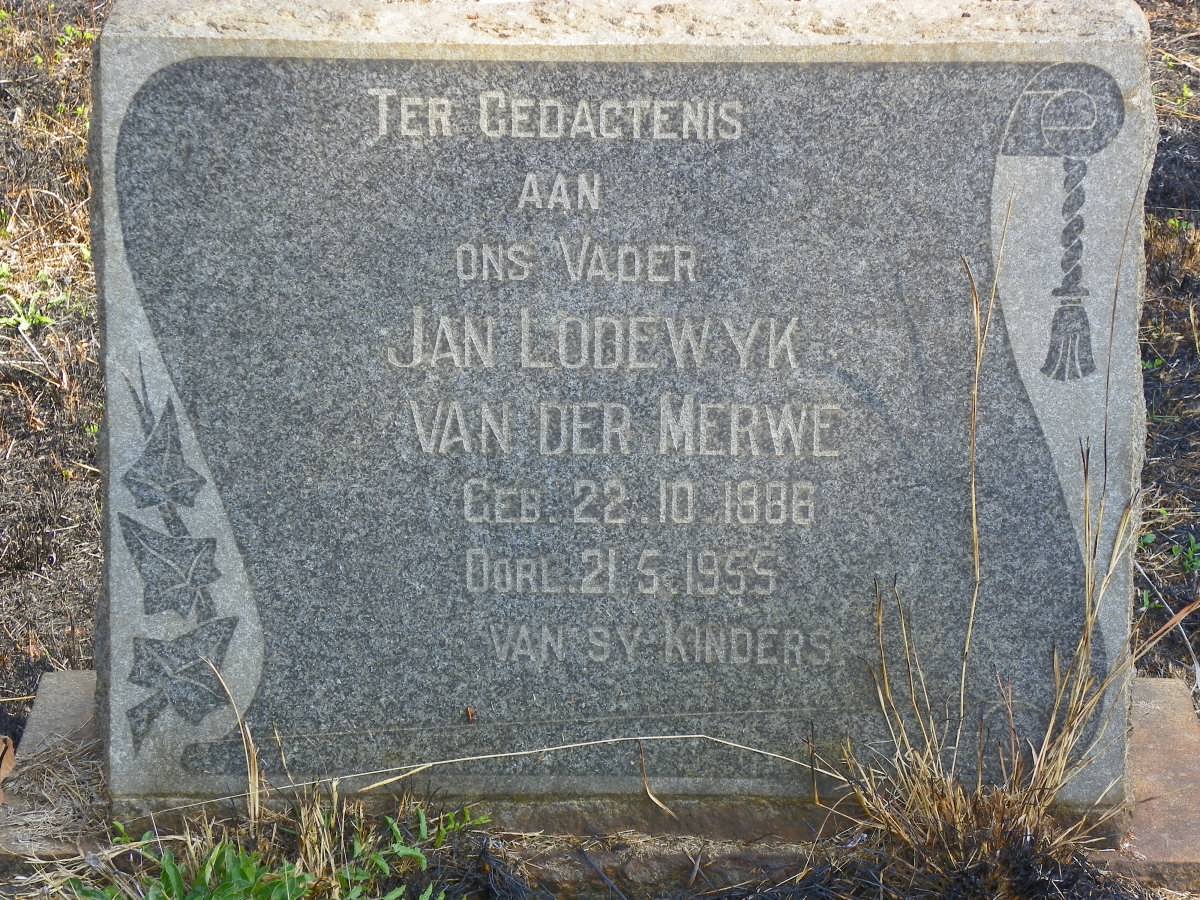 MERWE Jan Lodewyk, van der 1886-1955