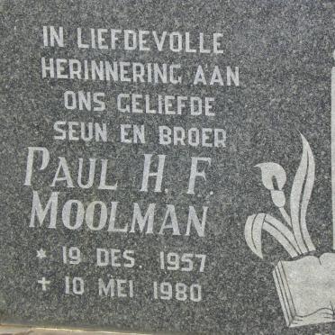 MOOLMAN Paul H.F. 1957-1980