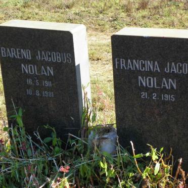 NOLAN Barend Jacobus 1911-1981 &amp; Francina Jacoba 1915-
