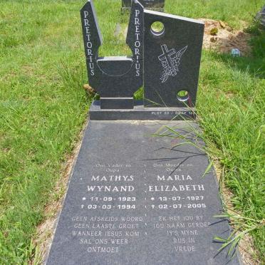 PRETORIUS Mathys Wynand 1923-1994 &amp; Maria Elizabeth 1927-2005