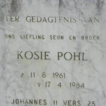 POHL Kosie 1961-1984