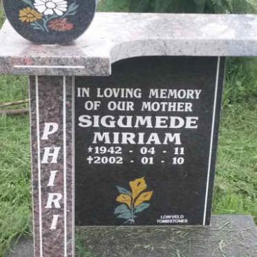PHIRI Sigumede Miriam 1942-2002