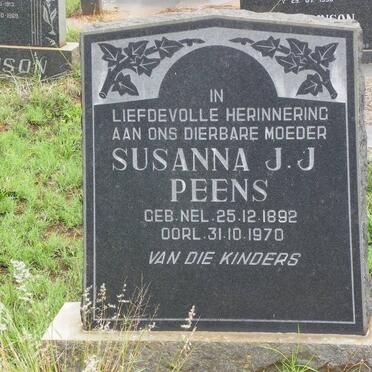 PEENS Susanna J.J. nee NEL 1892-1970