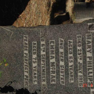 PHILLIPS Mary  -1916 :: MCRAE Emma -1926