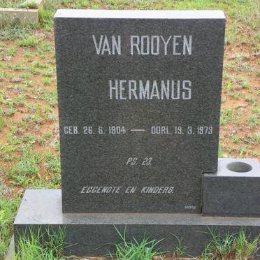 ROOYEN Hermanus, van 1904-1973