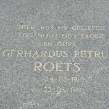 ROETS Gerhardus Petrus 1913-1991 & Judith Johanna 1918-1999