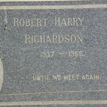 RICHARDSON Robert Harry 1937-1966