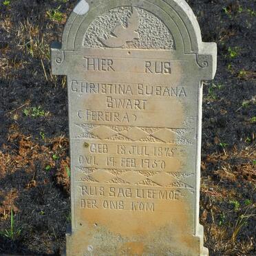 SWART Christina Susana nee FEREIRA 1875-1950