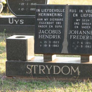 STRYDOM Jacobus Hendrik 1923-1983 :: STRYDOM Johannes Frederik 1951-1983