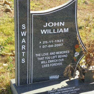 SWARTS John William 1921-2007