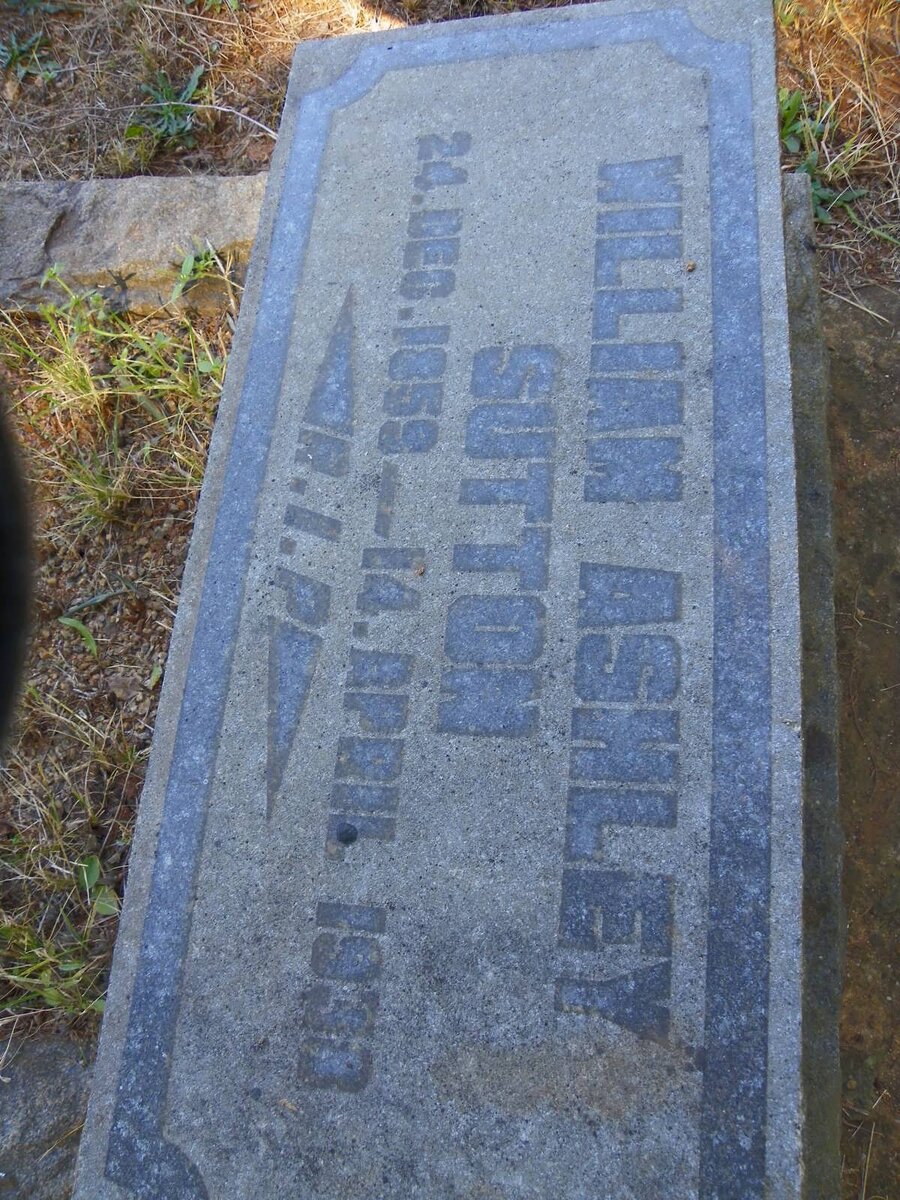 SUTTON William Ashley 1859-1938