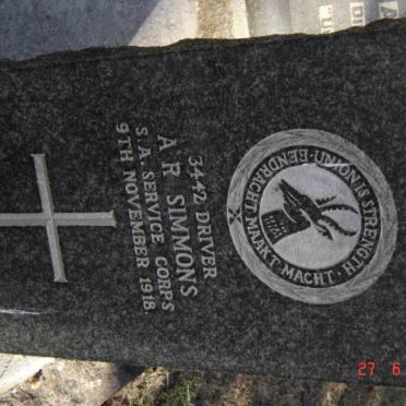 SIMMONS A.R. -1918