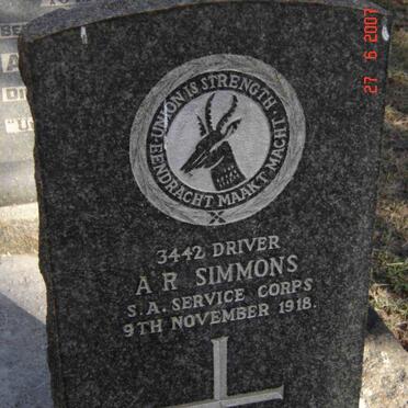 SIMMONS A.R. -1918