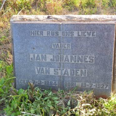 STADEN Jan Johannes, van 1884-1927