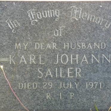 SAILER Karl Johann -1971