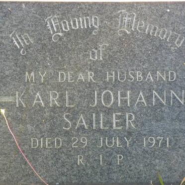 SAILER Karl Johann -1971