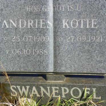 SWANEPOEL Andries 1909-1988 &amp; Kotie 1921-