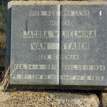 STADEN Jacoba Wilhelmina, van nee SCHOEMAN 1887-1954