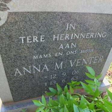 VENTER Anna M. 1906-1963