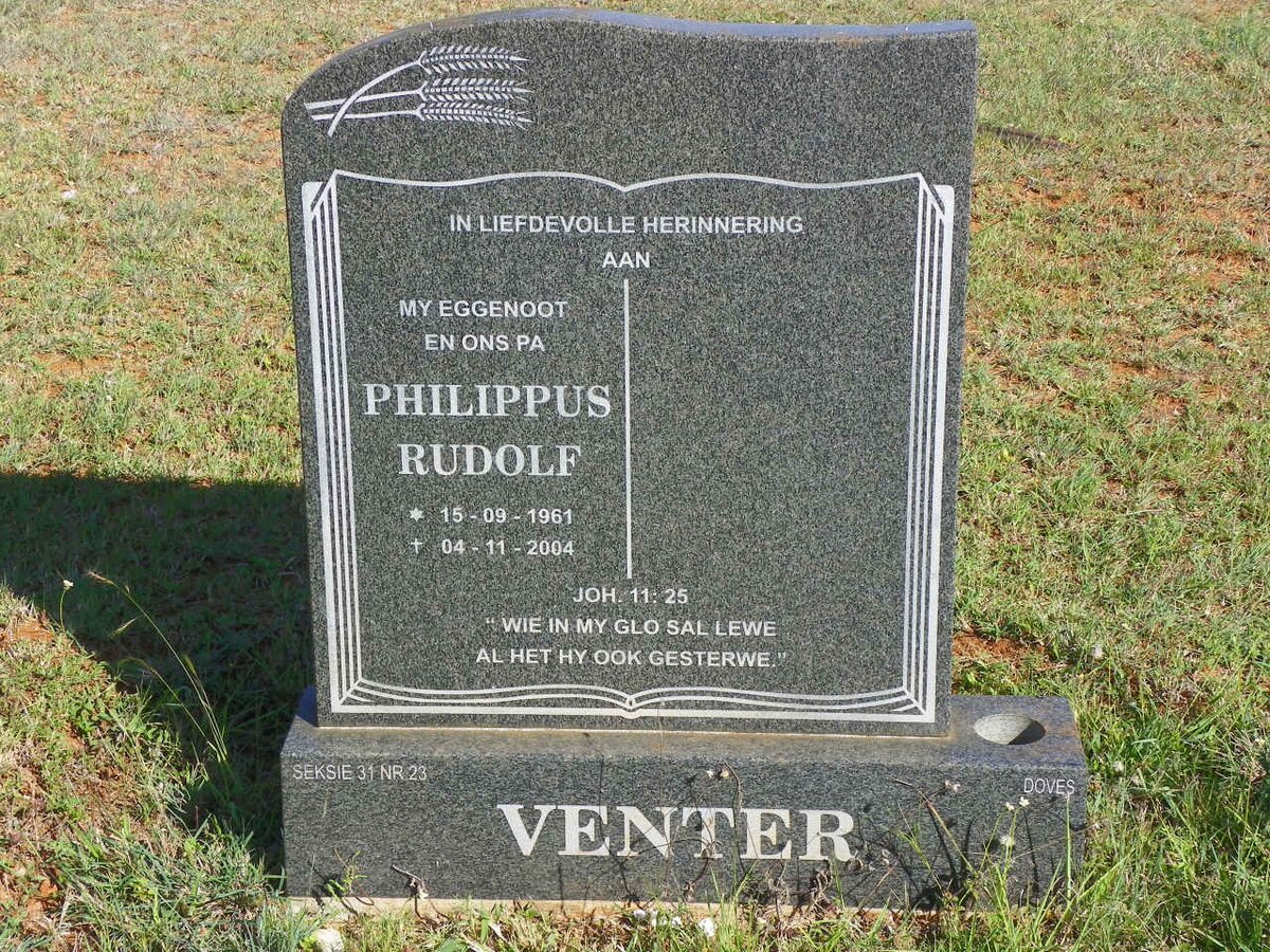 VENTER Philippus Rudolf 1961-2004