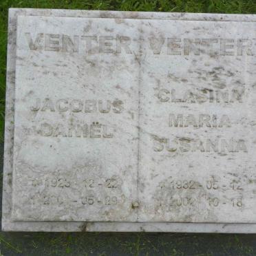 VENTER Jacobus Daniel 1923-2001 &amp; Clasina Maria Susanna 1932-2002
