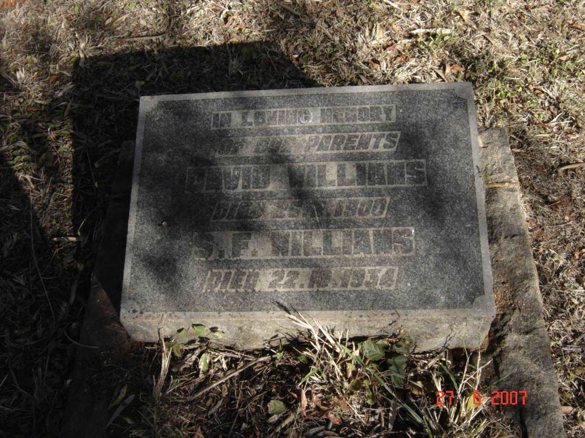 WILLIAMS David  -1900 &amp; S.F. -1934