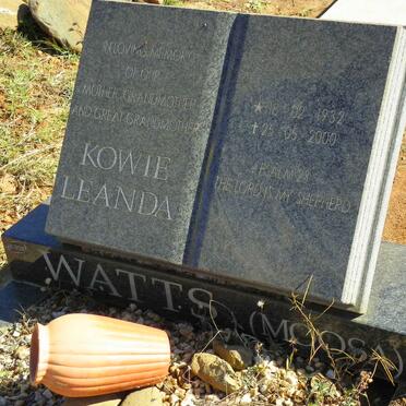 WATTS Kowie Leanda nee MOOSA 1932-2000
