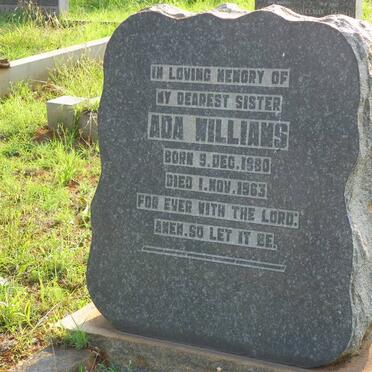 WILLIAMS Ada 1880-1963