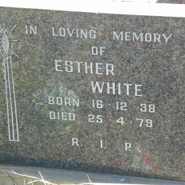 WHITE Esther 1938-1979