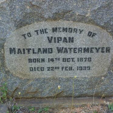 WATERMEYER Vipan Maitland 1870-1939