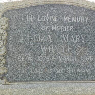 WHYTE Eliza Mary 1876-1966