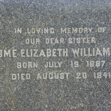 WILLIAMSON Esme Elizabeth 1887-1941