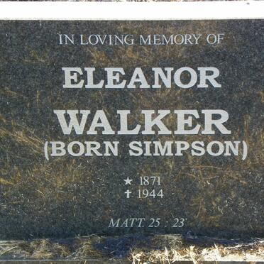 WALKER Eleanor nee SIMPSON 1871-1944