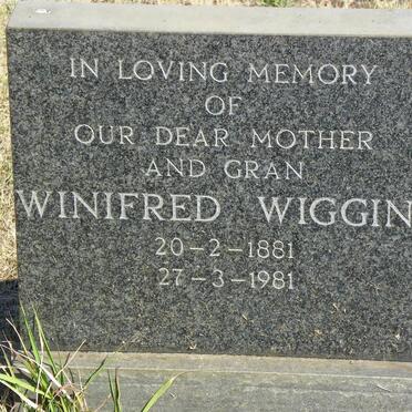 WIGGINS Winifred 1881-1981