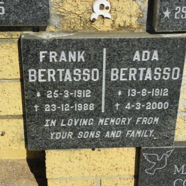 BERTASSO Frank 1912-1988 &amp; Ada 1912-2000