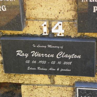 CLAYTON Roy Warren 1953-2008
