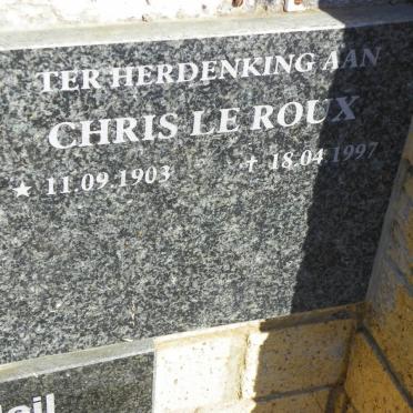 ROUX Chris, le 1903-1997