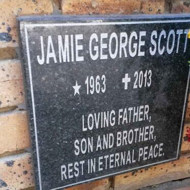 SCOTT Jamie George 1963-2013