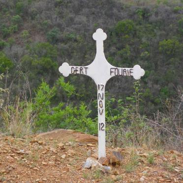 Mpumalanga, BARBERTON district, Sheba Mine, Roadside memorial on Sheba Hills